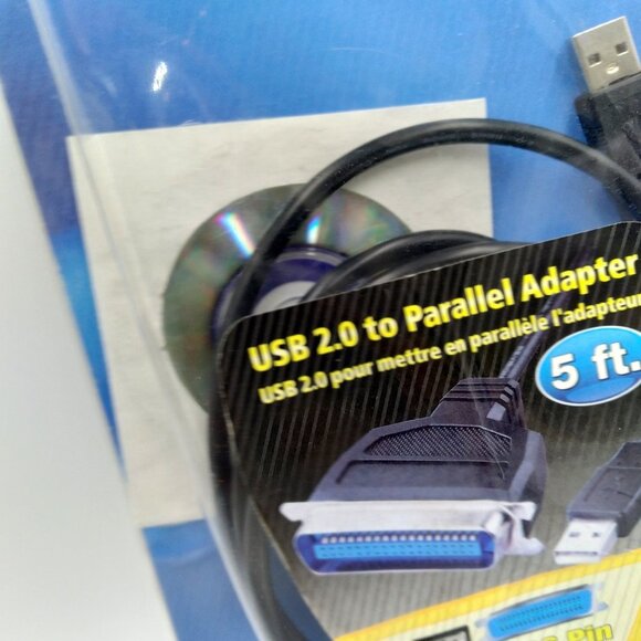 USB 2.0 to Parallel Printer Adapter Cable 5' - Picture 3 of 3
